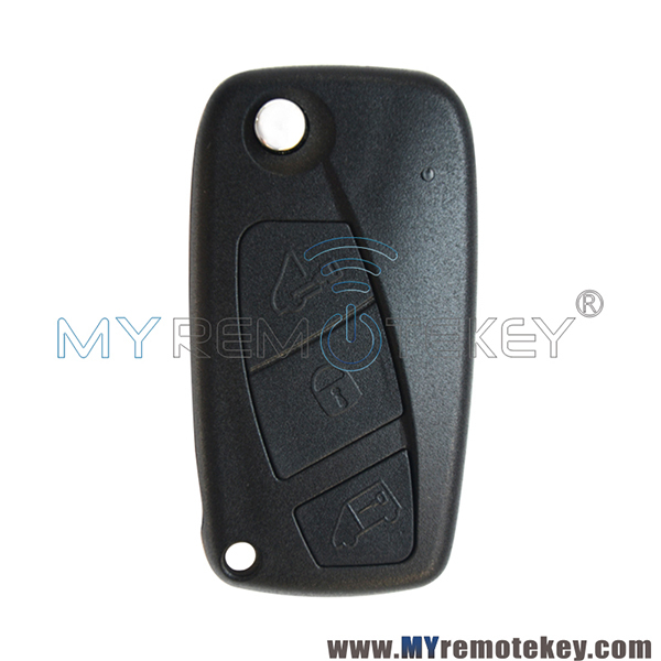 Flip remote key shell 3 button SIP22 blade for Fiat Fiorino 2007-2016