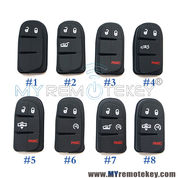 thumbnail image 2 of HQRP 4-Button Keyless Entry Pad Replacement For Jeep Grand Cherokee 2005-2007 – Lock, Unlock, Trunk & Panic 2 of 4