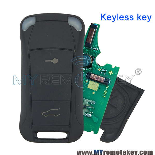 Flip remote key/Keyless smart key 2 button 434Mhz for Porsche Cayenne 2003-2012