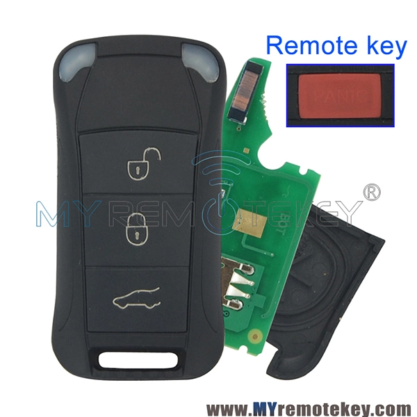 Flip remote key/Keyless smart key 3 button with panic 315Mhz for Porsche Cayenne 2003-2012