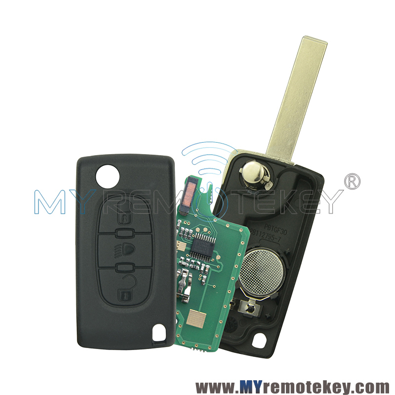 Remotekey CE0536 Flip Remote Car Key Middle Light 3 Button For