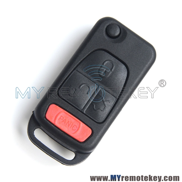 1 pack 4 button flip key remote shell for Mercedes Benz E S CL SL HU64