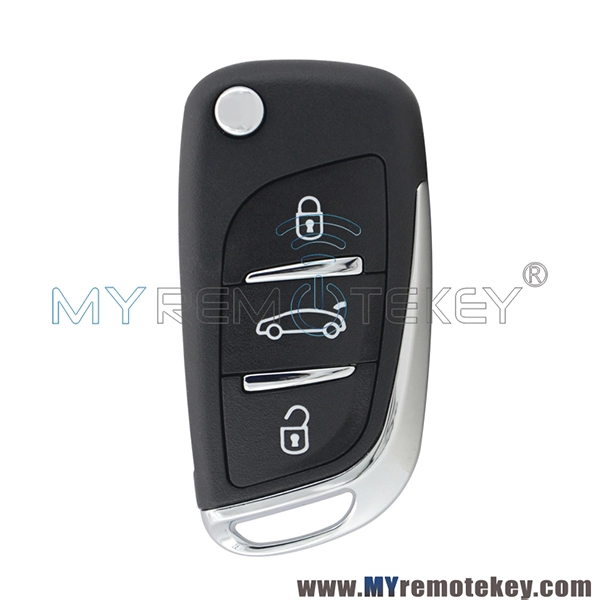 Flip remote car key for Peugeot 3 button 433mhz VA2