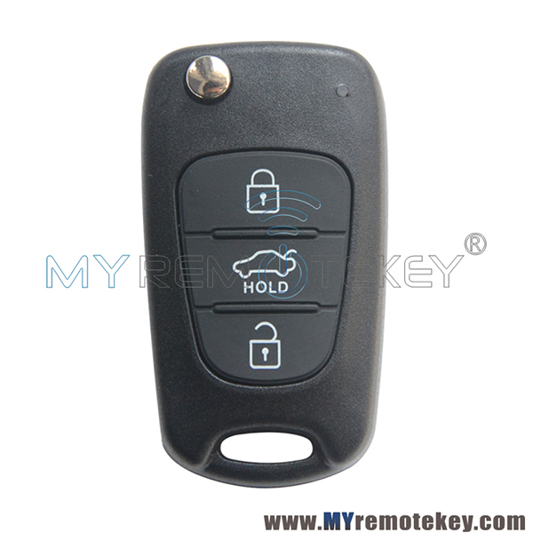 Flip remote key 3 button with 46Chip TOY48 434Mhz for Hyundai I20 folding car key