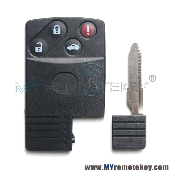 Smart key card shell case for Mazda 5 6 CX-7 CX-9 RX8 Miata MX5 4 button BGBX1T458SKE11A01
