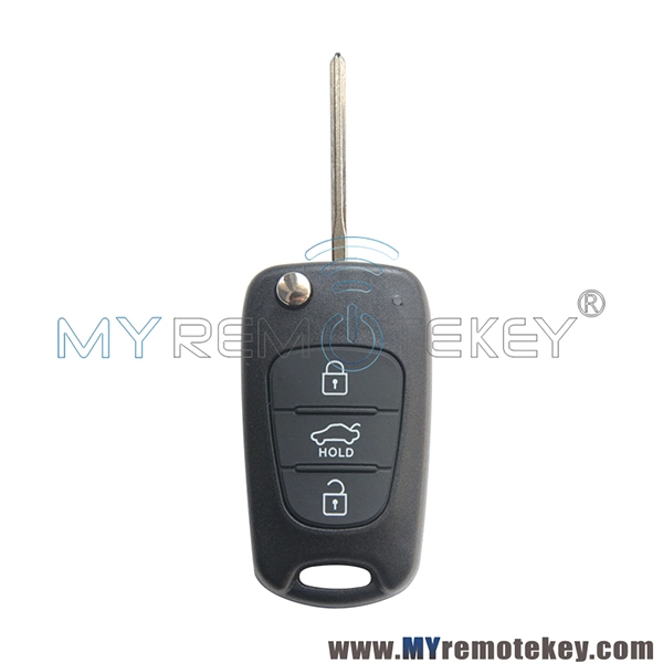 Flip remote key 3 button with 46Chip TOY48 434Mhz for Hyundai I20 folding car key