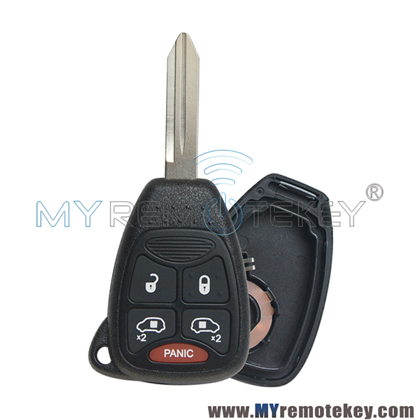 Remote head key shell 4 button with panic for Chrysler Sebring 200 Convertible Jeep Liberty Commander 2007