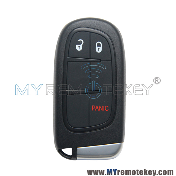 FCC GQ4-54T  Smart car key 2 button with panic 434mhz 4A chip for 2014 -2018 Jeep Grand Cherokee / Jeep Cherokee P/N 68105087AG