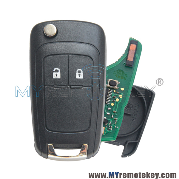 Flip remote key 2 button 433mhz for Chevrolet Cruze with ID46 chip