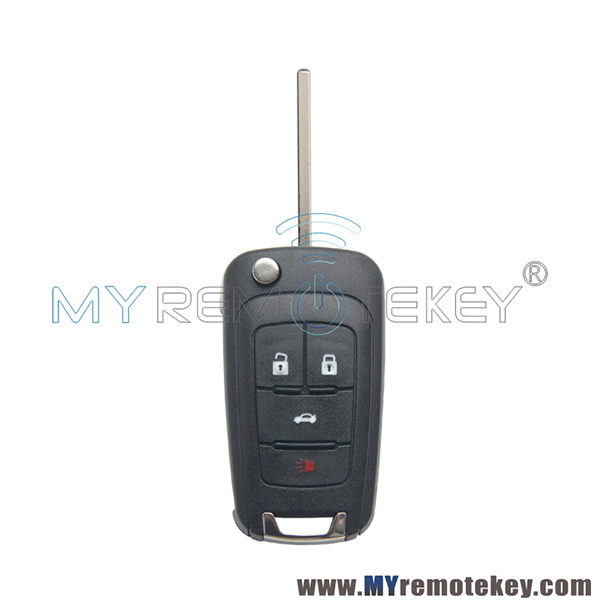 Flip key shell 4 button for Chevrolet Buick