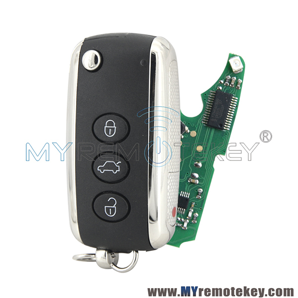 KR55WK45032 flip keyless key 3+1 button 315mhz PCF7942 chip for Bentley Continental 2004-2013