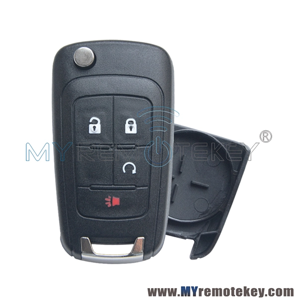 Flip remote key shell case 4 button for Chevrolet Cruze Buick