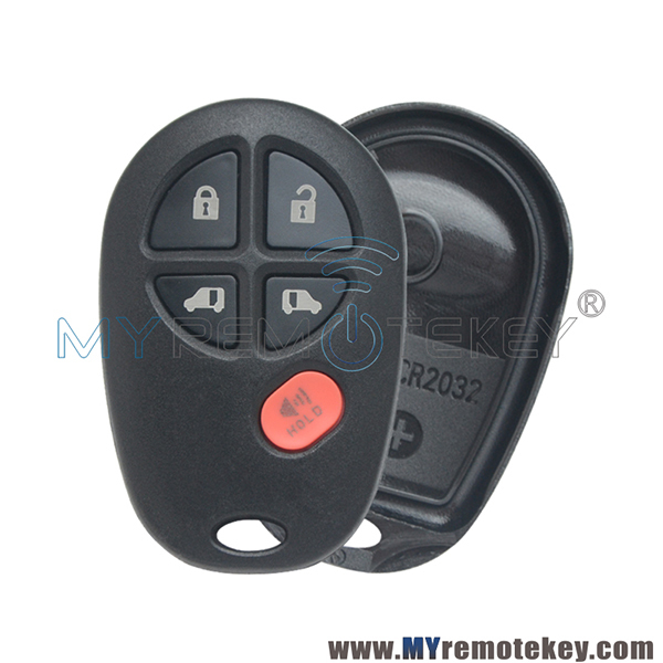 GQ43VT20T Remote fob shell case 5 button for Toyota Sienna 2005 2006 2007 2008 2009 2010 2012 89742-AE050