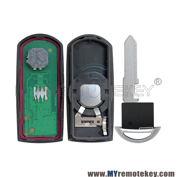 WAZSKE13D01 smart key 4 button 315mhz Mitsubishi System for Mazda 3 Sedan Mazda 6 Mazda MX-5 Miata 2014-2018 PN GJY9-67-5DY