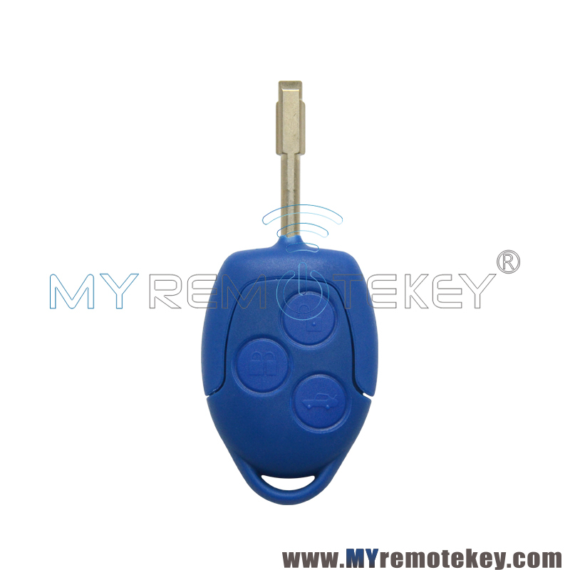 Aftermarket Blue remote key 3 button 433mhz 4D63 chip with FO21 blade for Ford Transit 2006-2014