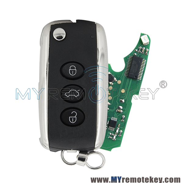 KR55WK45032 flip keyless key 3 button 434mhz PCF7942 chip for Bentley Continental GT GTC Flying Spur