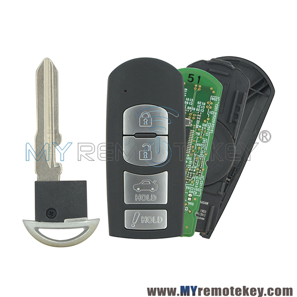 GSYL-67-5RY smart key 4 button 315mhz for Mazda 6 2009-2013 KR55WK49383