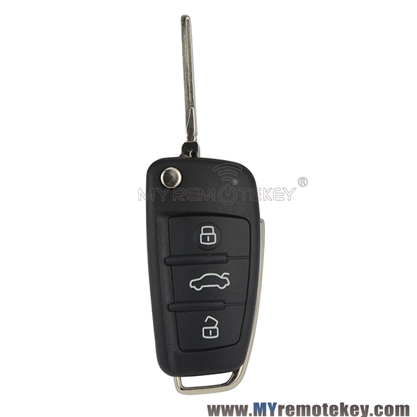 8X0 837 220 D flip remote key 3 button 434Mhz ID48 chip for Audi A1 / S1 / Q3 2010-2017 8X0837220D