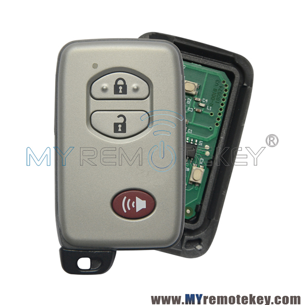 B77EA Smart key 433mhz 2 button with panic 4D chip for Toyota Land Cruiser 2008+ 89904-60440(Board A433)