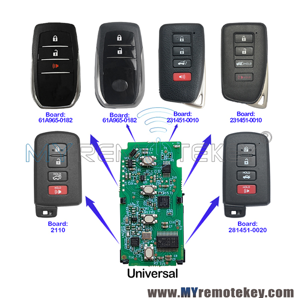 K-board Car smart remote key board for Toyota Universal key