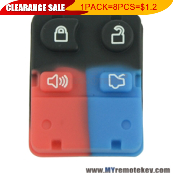 1 pack Remote button rubber pad for Ford remote fob 4 button