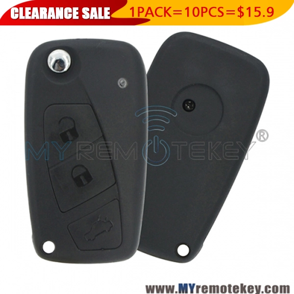 1 pack 3 Buttons Remote Key Shell For Fiat 500 Panda Idea Punto Stilo Ducato Uncut SIP22 Blade Blank Replacement Fob Cover