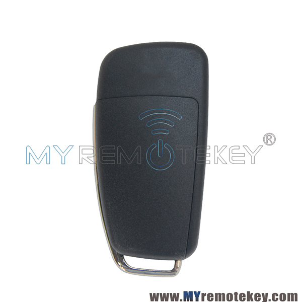 4F0 837 202 m Flip car remote key 434Mhz 315Mhz ID8E chip HU66 3 button for Audi A6 Q7 2007 2008 2009 2010 4f0837202m