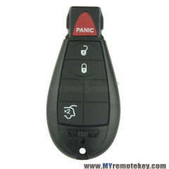 #4 M3N5WY783X Fobik remote key fob ID46 chip PCF7941 434MHZ ASK HITAG2 3 button with panic for Chrysler Dodge Jeep