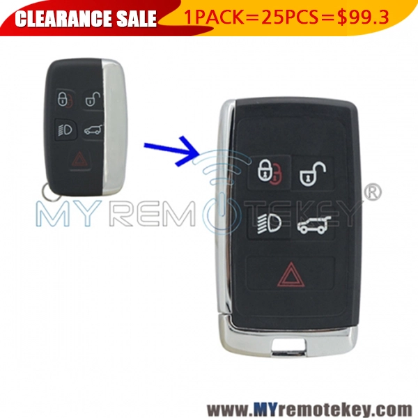 1 pack Modified key shell 5 button for refit Jaguar smart key cases