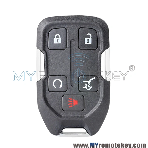 Replacement smart car key shell case for 2015 GMC Yukon Chevrolet Suburban Tahoe HYQ1AA 5 button