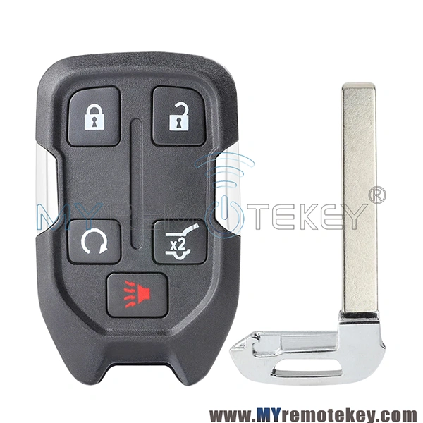 Replacement smart car key shell case for 2015 GMC Yukon Chevrolet Suburban Tahoe HYQ1AA 5 button