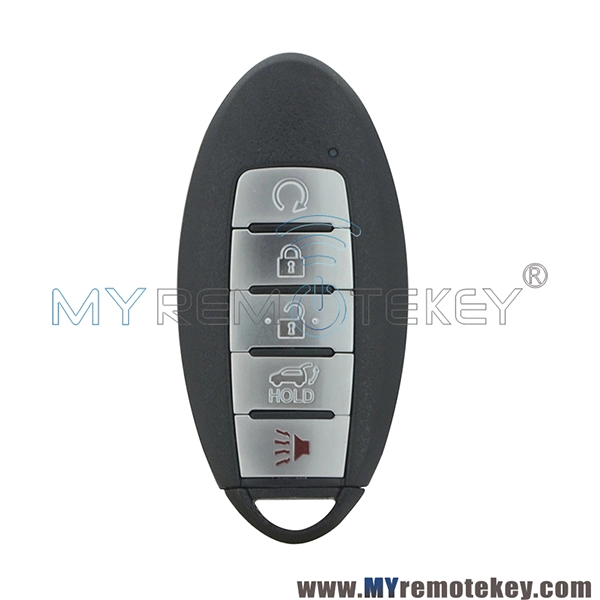 FCC ID: KR5TXN7  S180144905  NSN14 2019-2020 Nissan Pathfinder Murano 4+1 Button FSK 433 MHz Keyless-Go Smart Key (SUV)   NCF29A1M   HITAG AES   4A CH