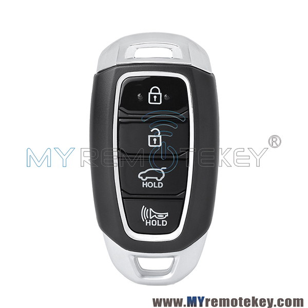 FCC ID TQ8-FOB-4F18 4 Button ASK 434 MHz Keyless-Go Smart Key NCF2951X / HITAG 3 / 47 CHIP For 2018-2021 Hyundai Kona / HU134 PN 95440-J9000