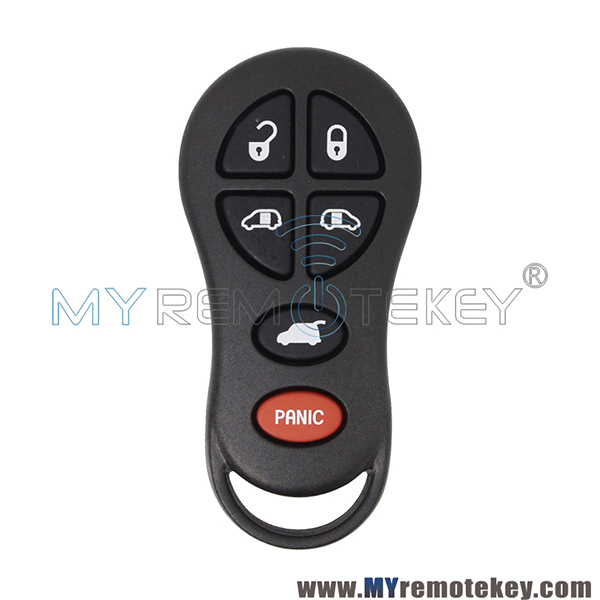 GQ43VT18T Remote key shell  fob 6 button for Chrysler Town &amp; Country Dodge Caravan 2001 2002 2003