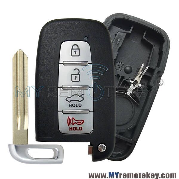 FCC SY5HMFNA04  Smart key shell case 4 button for Hyundai Elantra Genesis Kia Forte Soul / HY15