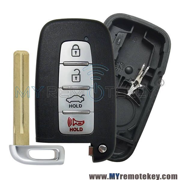 FCC SY5HMFNA04  Smart key shell case 4 button for Hyundai Elantra Genesis Sonata Kia Forte Sorento Soul 2011 2012 2013