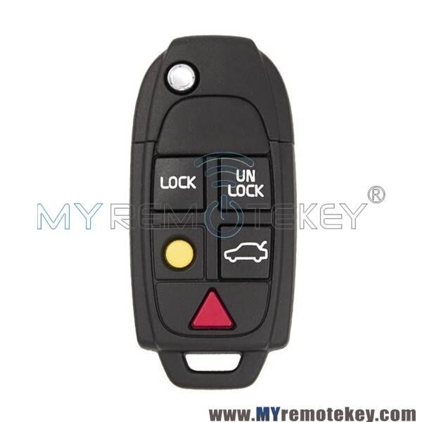 FCC LQNP2T-APU flip remote key 5 button 315mhz ID48 chip for 2004-2007 Volvo V70 XC70 PN 8688799