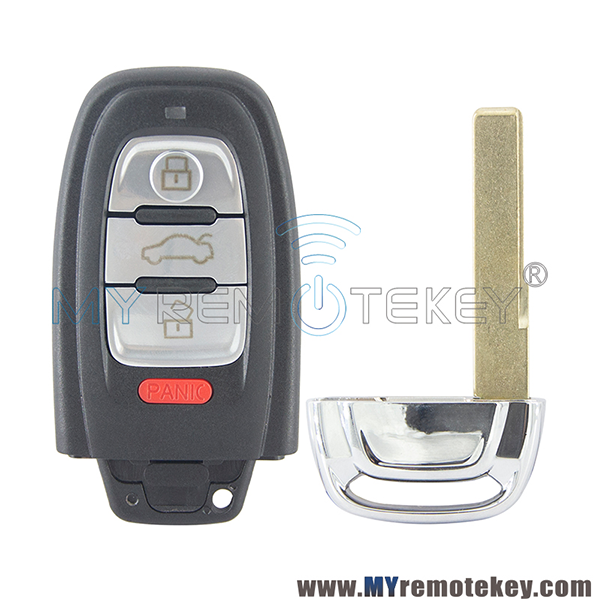 8T0959754J smart key case 3 button with panic For Audi A3 A4 A6 A8 A4L Q5 Q7 S4 S5 2009-2017 IYZFBSB802