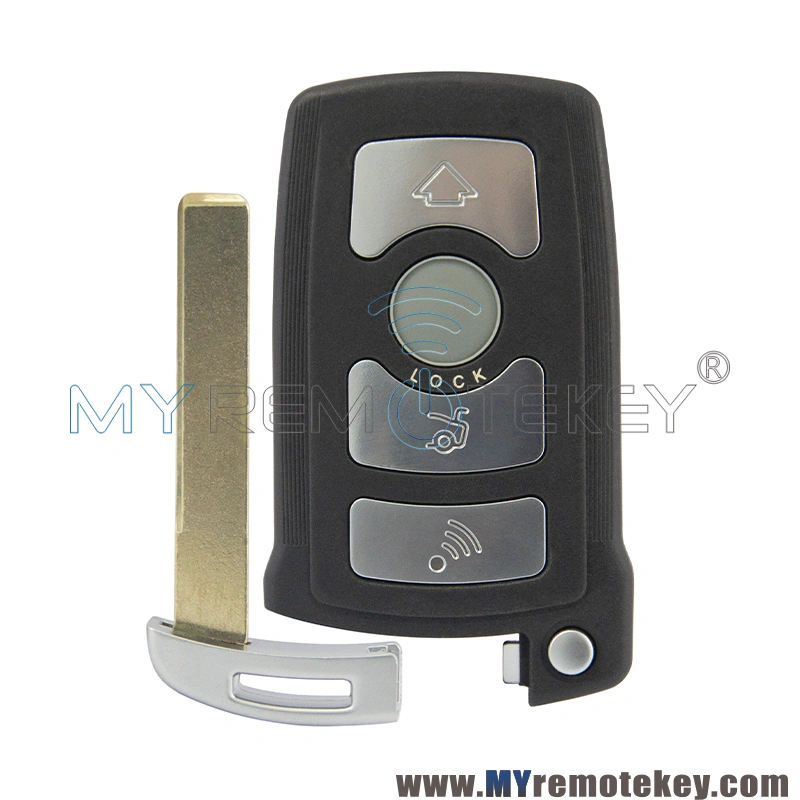 Smart key for BMW 7 series LX8766S 4 button ID46-Hitag2-PCF7953 chip 2001-2008 Year CAS1 315mhz /  434mhz / 868mhz / 315lp mhz