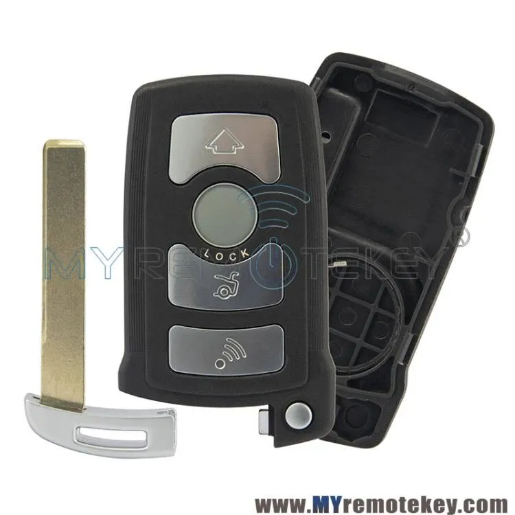 Smart car key shell 4button for BMW 7 series LX8766S