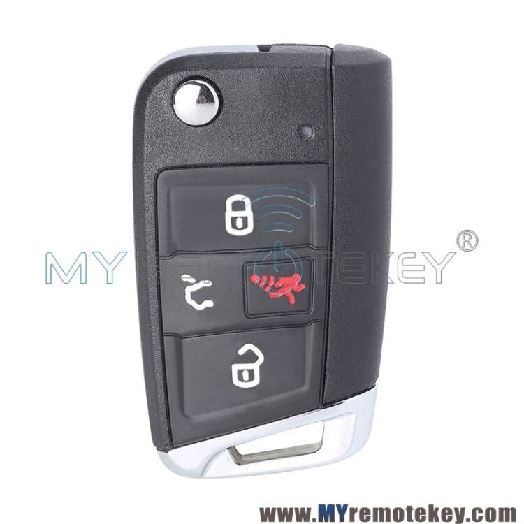 PN 5G0 959 752 BE / FCC NBGFS12P01 Keyless Flip key 4 Button 315MHz MQB 48 Chip HU66 Blade For 2015-2019 VW Volkswagen Golf GTI