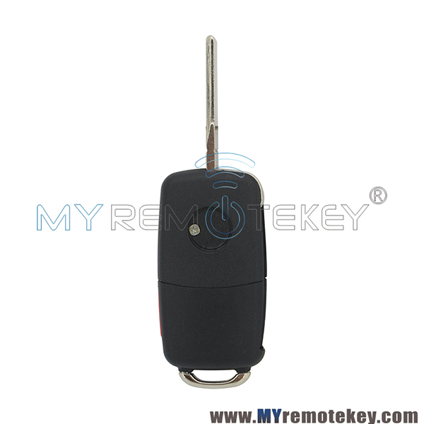 Flip remote key shell for VW Passat Beetle Golf Jetta 3 button with panic HU66 1JO 959 753 T