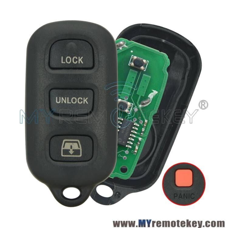 PN 88969657 FCC GQ43VT14T Remote fob 314Mhz 3button with panic for 2003-2008 Toyota Matrix