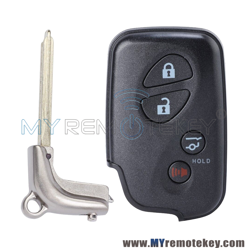 FCC HYQ14ACX Smart key shell 4 button for 2010-2020 Lexus GX460 PN: 89904-60590 Glass Button