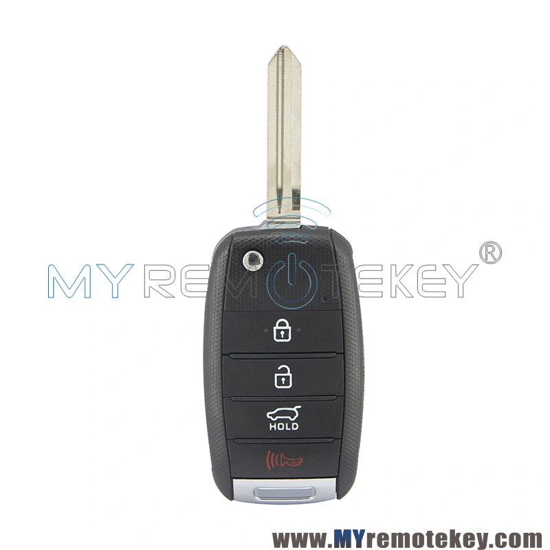 FCC NYODD4TX1306 Flip key shell 4 button for 2014 2015 2016 Kia Sportage P/N 95430-3W350