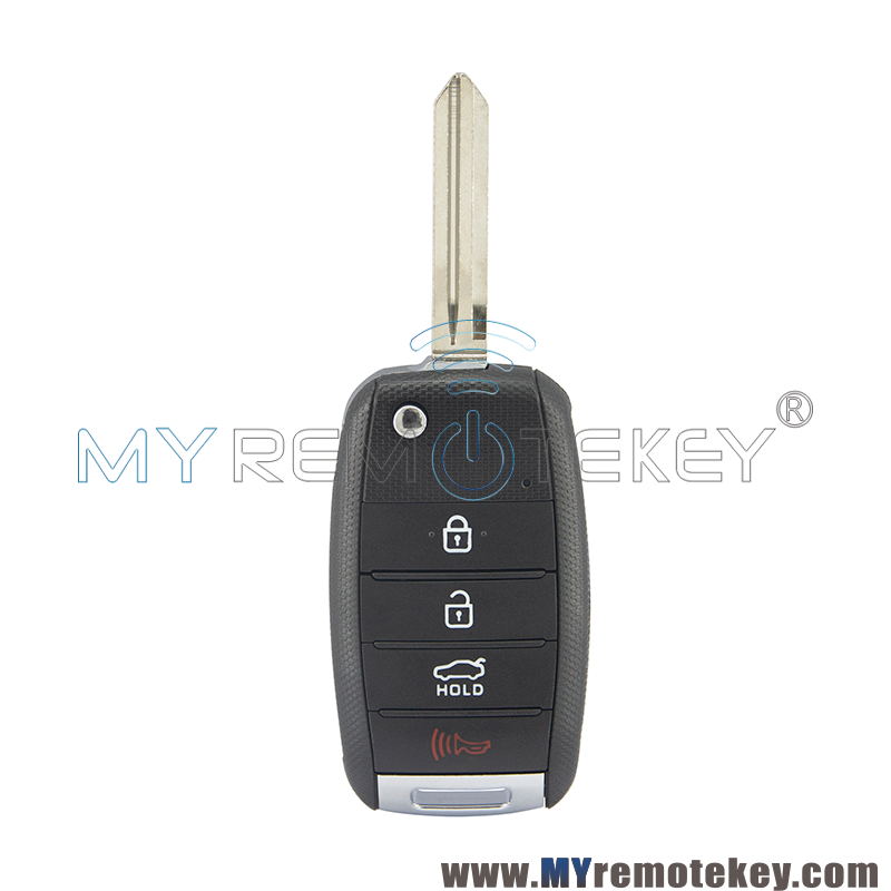 FCC NYODD4TX1306 Flip key shell 4 button for 2014 2015 Kia Optima P/N 95430-2T560