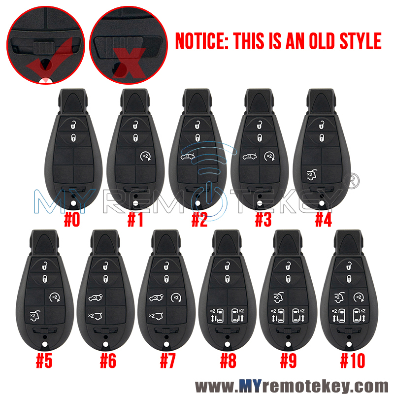 PN 68066859AD Fobik Key case for Chrysler Dodge Jeep 2008-2012 FCC M3N5WY783X