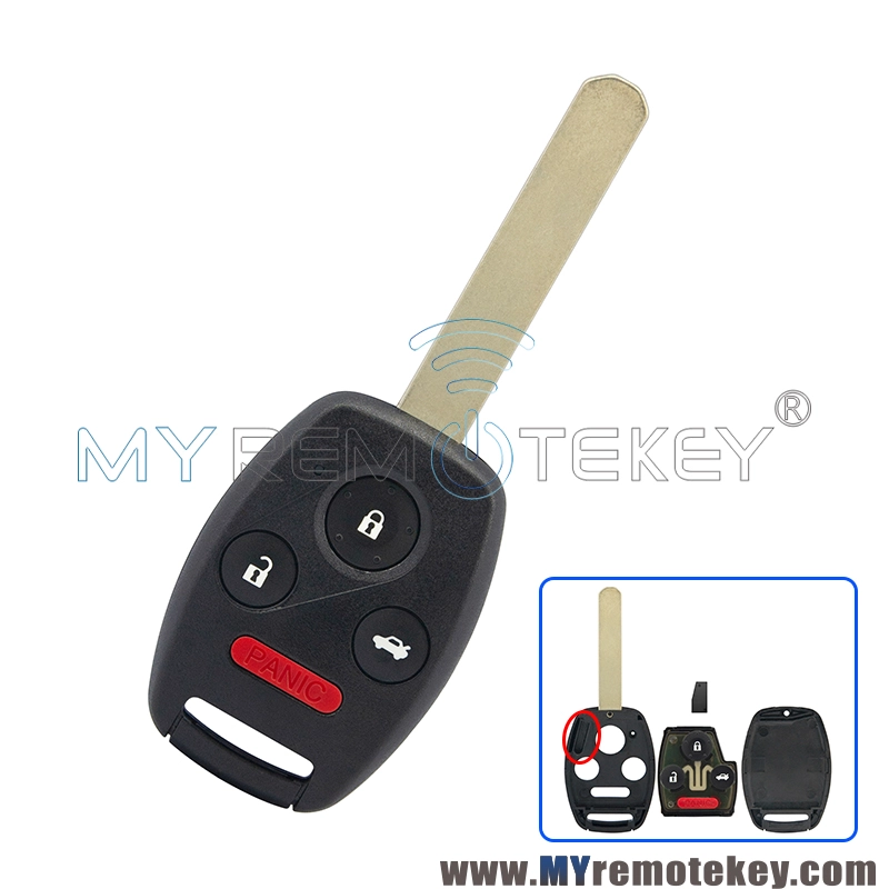 FCC OUCG8D-380H-A Remote key 3 button with panic 313.8Mhz/315Mhz ID46/ID13 Chip for 2003-2010 Honda Accord Element CR-V P/N 35118-SDA-A11 35111-S9A-305