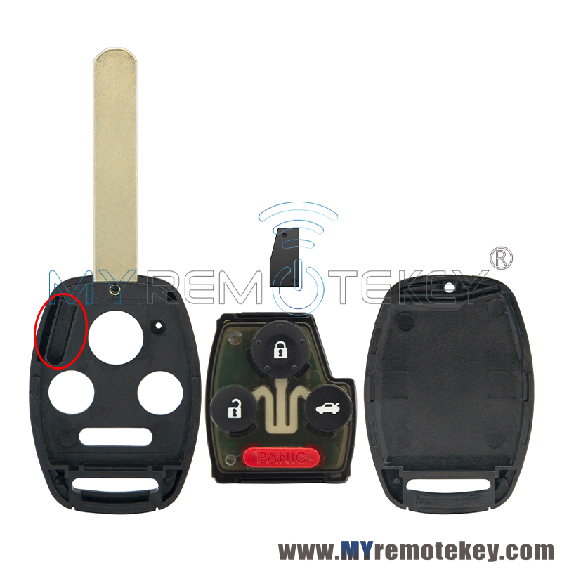 FCC OUCG8D-380H-A Remote key 3 button with panic 313.8Mhz/315Mhz ID46/ID13 Chip for 2003-2010 Honda Accord Element CR-V P/N 35118-SDA-A11 35111-S9A-305