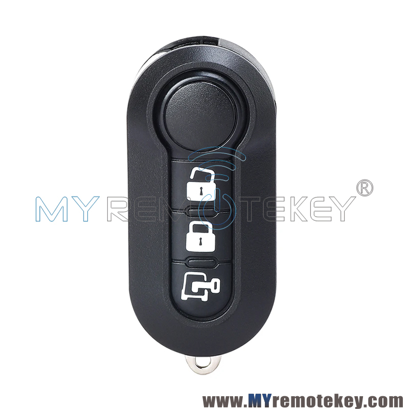 FCC RX2TRF198 2010-2016 Fiat 500L Ducato ( Marelli BSI system)  Flip remote key 3 button 433mhz ID46-PCF7946 chip SIP22 blade